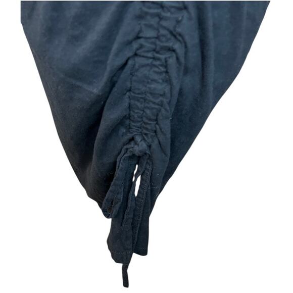 Adore me black open back swim coverup swimwear ruched casual resort minimalist - Picture 3 of 6